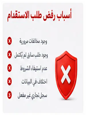 أسباب رفض طلب الاستقدام